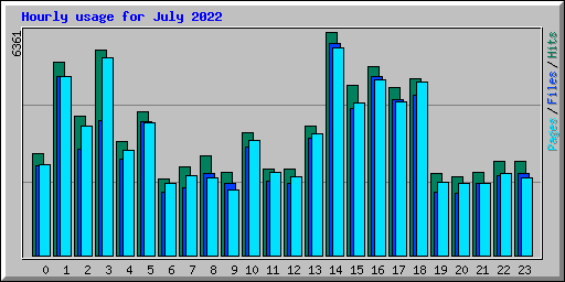 Hourly usage for July 2022